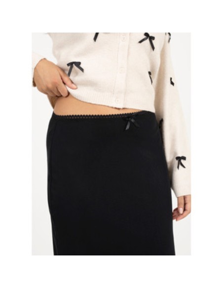 BRAVE SOUL FALDA 225FLAXBLK_NG NEGRO (W)