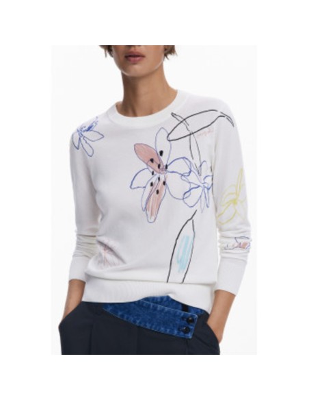 DESIGUAL JERSEY 25WWJF33_BL BLANCO (W)