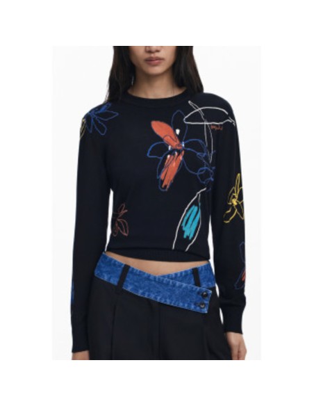 DESIGUAL JERSEY 25WWJF33_NG NEGRO (W)