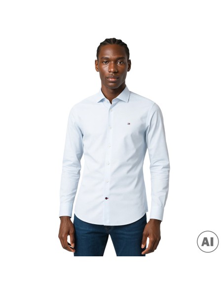 TOMMY HILFIGER CAMISA MW0MW35798_AZ AZUL (M) TOMMY HILFIGER CAMISA MW0MW35798_AZ AZUL (M)